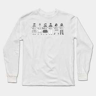 Women Voting Through the Decades Long Sleeve T-Shirt